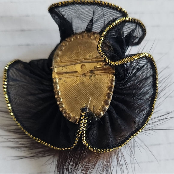 Vintage flapper lady head pin - Picture 4 of 4